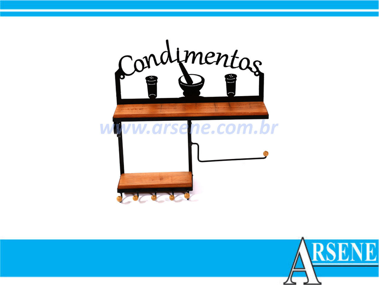Prateleira para toalha e condimentos Prateleira para toalha e condimentos